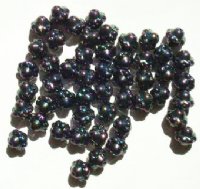 50 7mm Metallic Purple AB Saturn Beads